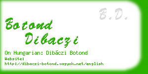 botond dibaczi business card