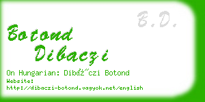 botond dibaczi business card